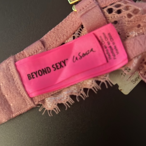 La Senza Beyond Sexy Push-Up Rhinestones Embellishments in Dusty Rose, Sz 34B - Picture 9 of 10